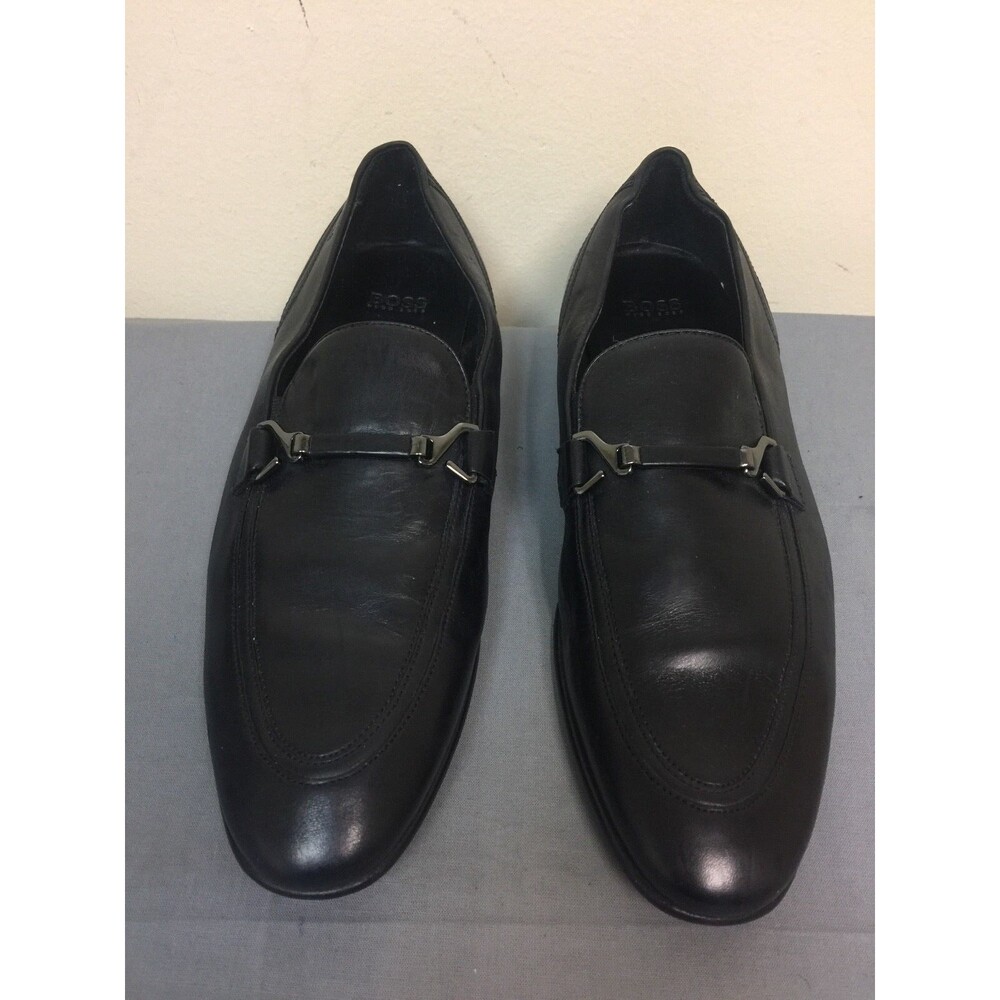 Hugo Boss Men Moccasins black leather size 7.5